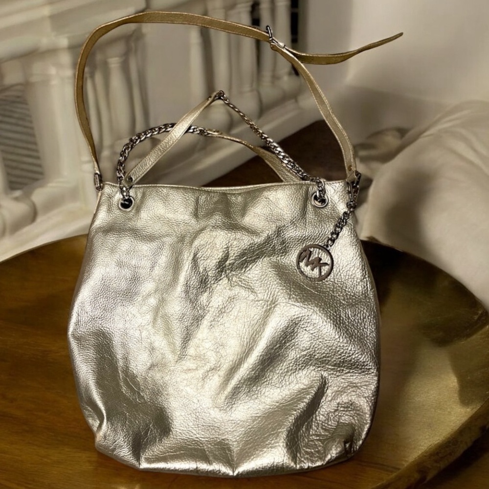 Metallic Silver Women's Bag